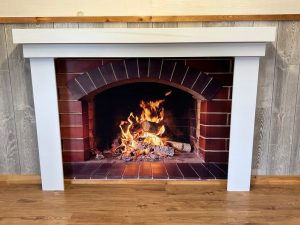 1020 Fireplace Mantel Surround Primed White. Custom built to fit