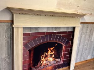 1002- Fireplace Mantel surround with handcrafted Flute and dentil