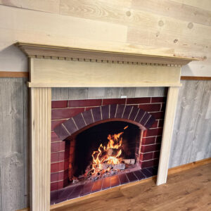 1002- Fireplace Mantel surround with handcrafted Flute and dentil