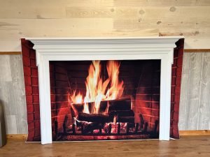 1029 Fireplace Mantle Surround primed white, custom built to fit