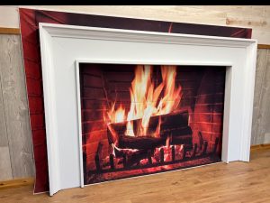 1024 Fireplace Mantle Surround primed, custom built to fit