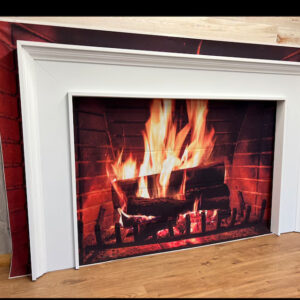 1024 Fireplace Mantle Surround primed, custom built to fit