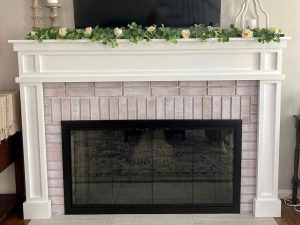 1003P Fireplace Mantel Primed with foot. Built to fit